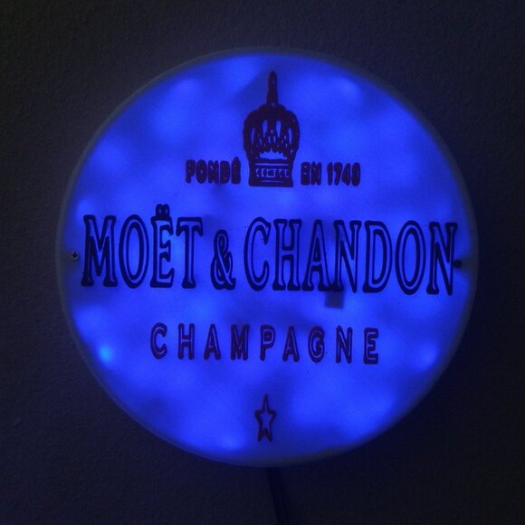 3D Printed Moet & Chandon Champagne RGB LED Sign With Remote & app Control Bar - Picture 2 of 10